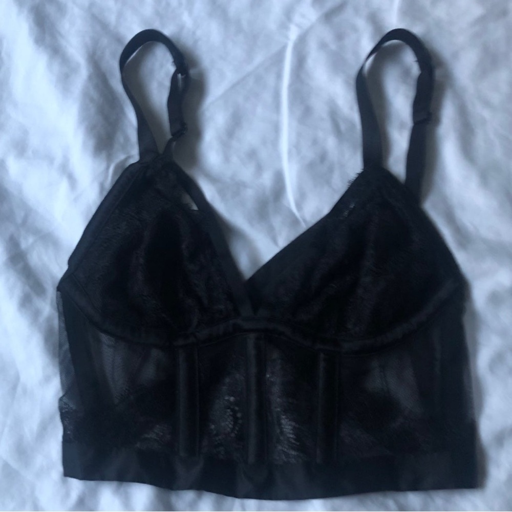 Victoria Secret Bralette Black Triangle Lace